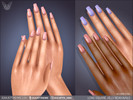 Sims 4 — Long Square Jelly Bean Nails by feyona — Long Square Jelly Bean Nails come with 30 swatches.