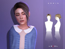 Sims 4 — LEXEL - Nadin elegant bun with wavy frontal part "child hairstyle" by LEXEL_s — 35 swatches