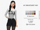 Sims 4 — AF SWEATSHIRT - One by David_Mtv2 — New mesh;
