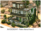 Sims 4 — Modern Natural House 5 by RayDesign9 — I build this lot in Oasis Spring 20x30 lot size with 3 floors. This house