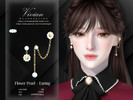 Sims 4 — Flower Pearl - Earing by VivianDang — - All new meshes