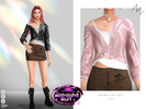 Sims 4 — LEATHER COAT-VEST by ZNsims — leather, coat, vest, casual, cool