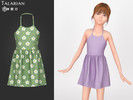 Sims 4 — Leah Halter Neck Sundress by talarian — Sweet sleeveless sundress with a halter neck and a flowy gathered skirt.