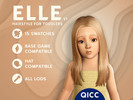 Sims 4 — Elle Hair v1 by qicc — A long, sleek, and straight hairstyle featuring a classic, clean middle part. - Maxis