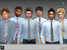 Sims 4 — ADV-Mabra EIGHTEEN s4amTopSet by MABRA2 — Blue shirt with tie 6 swatches