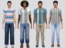 Sims 4 — Multi Stripe Shirt by McLayneSims — TSR EXCLUSIVE