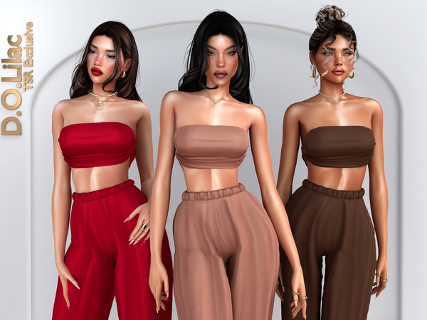 Sims 4 — Modern Goddess Set by DOLilac — Includes: (Top + Bottom)