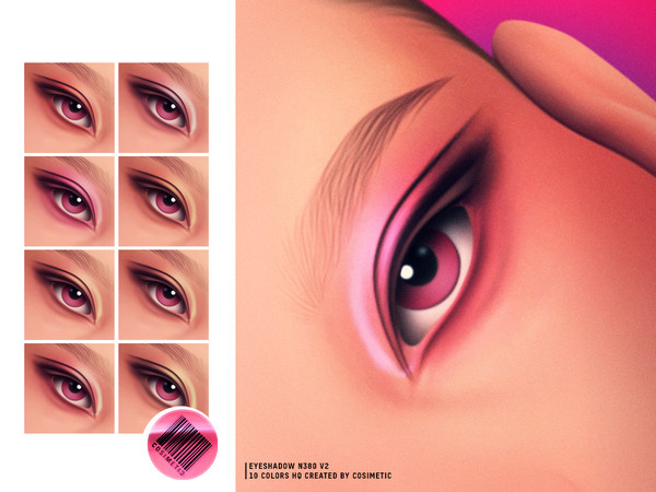 Sims 4 — Sunset Glow Eyeshadow V2 by cosimetic — Eyeshadow N380 V2 Sunset Glow Eyeshadow V2 reimagines the original