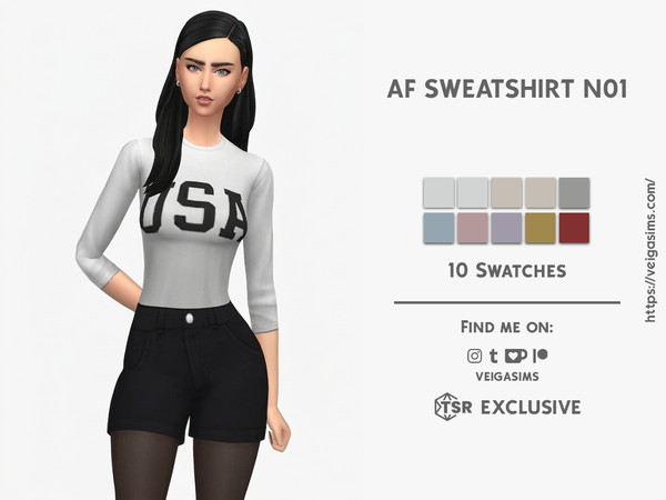 Sims 4 — AF SWEATSHIRT - One by David_Mtv2 — New mesh;