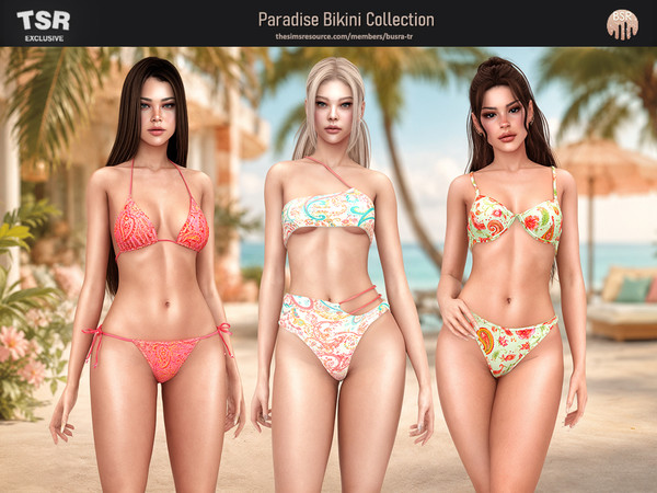 The Sims Resource | SET-Paradise Bikini Collection