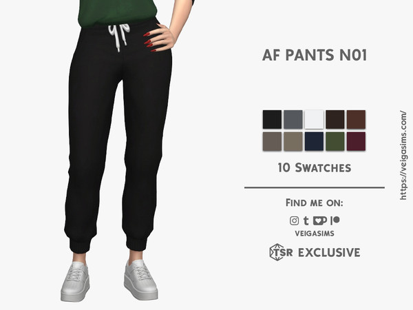 Sims 4 — AF PANTS - Two by David_Mtv2 — New mesh;