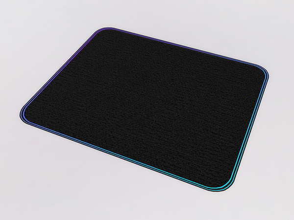 Sims 4 — Mirai Rug by SaeraMaples — Modern gaming style office featuring a glowing, scrolling RBG effect.