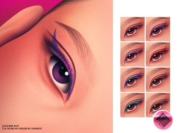 Sims 4 — Crystal Pop Liner by cosimetic — EYELINER N457 Crystal Pop Liner features a sparkling glitter finish with