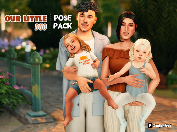 Sims 4 — POSEPACK - Our little Duo by Jenfred — Sims 4 Posepack with 2 toddler