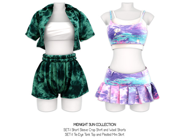 Sims 4 — DAPHS - MIDNIGHT SUN - Tie-Dye Tank top C1801 - TSR by Daph's — MIDNIGHT SUN