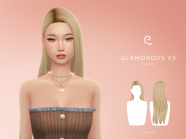 Sims 4 — Glamorous Hairstyle V3 by Enriques4 — New Mesh