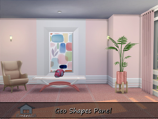 Sims 4 — Geo Shapes Panel S4 by Emerald — Geo shapes panel to add style and unique character to your living space.