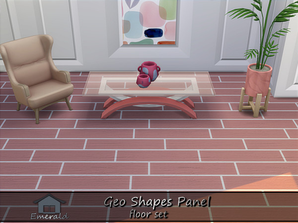 Sims 4 — Geo Shapes Panel floor3 by Emerald — Geo shapes panel to add style and unique character to your living