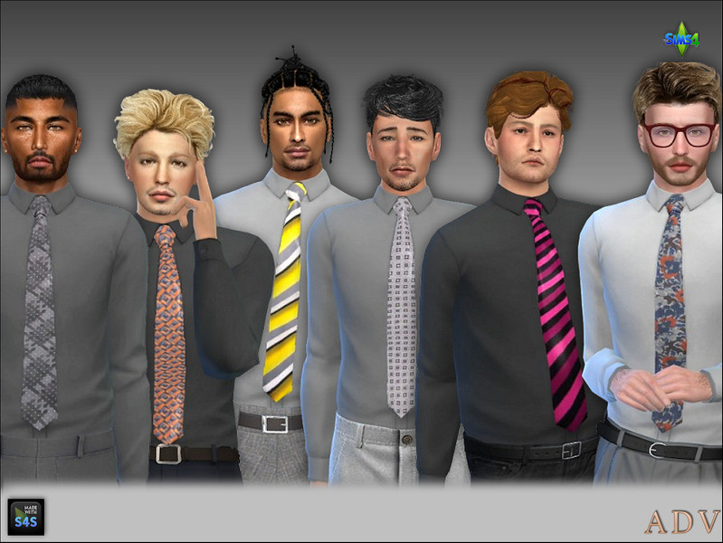 Sims 4 men’s clothing CC ADV-Mabra SIXTEEN s4amTopSet by MABRA2