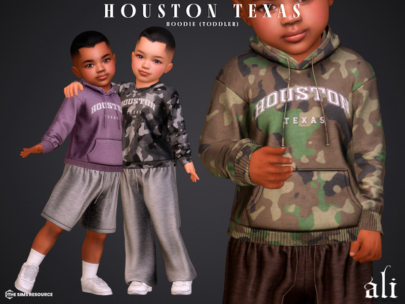 Sims 4 urban fashion CC HOUSTON TEXAS hoodie - toddler by ali1