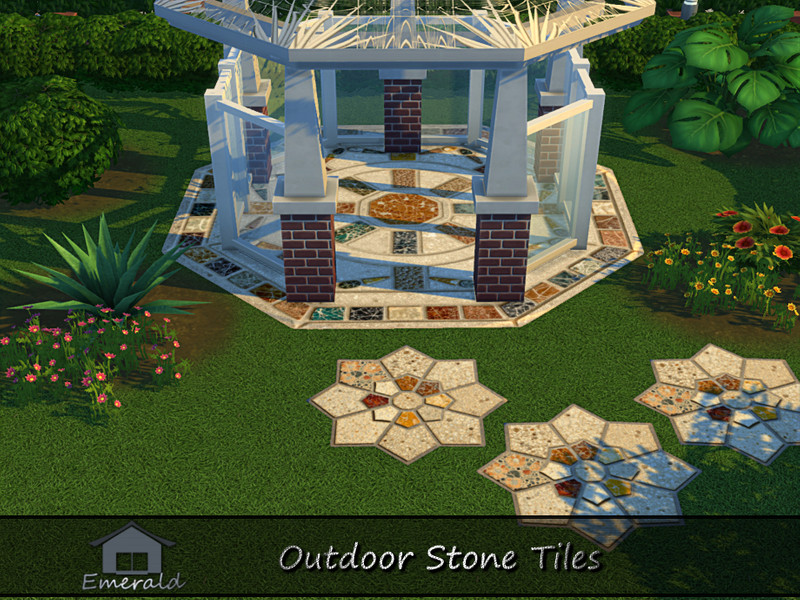 Sims 4 CC Outdoor stone tiles 3 by Emerald
