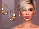 Sims 4 — Olivia Hoops by Suzue — New Mesh (Suzue)