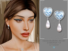 Sims 4 — Patreon - Aquamarine Heart Earrings v2 by Glitterberryfly — Patreon - Aquamarine Heart Earrings v2