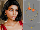 Sims 4 — Patreon - Apricot Sky Set by Glitterberryfly — Apricot Sky Earrings & Necklace, find the full set on my