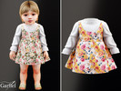 Sims 4 — Infant - Rose print pinafore with high neck blouse by Garfiel — A sweet infant outfit featuring a rose print