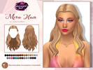 Sims 4 — Mira Hair by Lewbertsn00tles — A long, wavy hairstyle with the sides clipped back. Maxis Match
