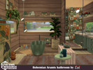 Sims 4 — Bohemian Aramis Bathroom by evi — Cosy, comfortable bathroom for bohemian style lovers.