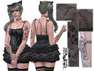 Sims 4 — Cat Mermaid Right Lower Arm Tattoo by MaruChanBe2 — Cat themed tattoos for your cuties.
