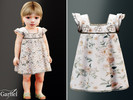Sims 4 — Infant - Soft floral dress with flutter sleeves and trim by Garfiel — A delicate infant dress featuring a soft
