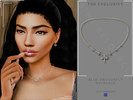 Sims 4 — Blue Dragonfly Necklace by Glitterberryfly — A dainty dragonfly necklace set in gold