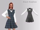 Sims 4 — Plaid Pinafore by Yinyn — - 5 swatches