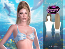 Sims 4 — LEXEL - Midnight updo ponytail with curly bang by LEXEL_s — 35 swatches