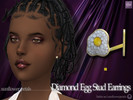 Sims 4 — Diamond Egg Stud Earrings by SunflowerPetalsCC — A pair of egg-shaped stud earrings made of diamonds. Comes in