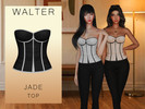 Sims 4 — Jade Top by Walter_W — Jade is a top featuring corset-style details and a varied color palette.