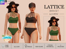 Sims 4 — LATTICE BIKINI TOP by linavees — New Mesh