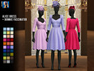 Sims 4 — Alice Dress and Bonnie Fascinator Set by rustys_cc — Dress and match Fascinator Set for Royal Lady's