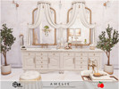 Sims 4 — Amelie - bathroom by melapples — a luxurious bathroom in marble and gold. 7x5