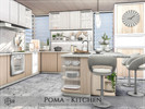 Sims 4 — Poma - Kitchen by Rirann — Poma is an elegant kitchen in white and beige colors
