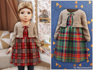 Sims 4 — Toddler - Cozy plaid dress by MysteriousOo — This adorable toddler dress pairs a soft knit-look bodice with a