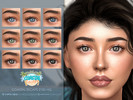 Sims 4 — Coastal Escape Eyes HQ by Caroll912 — A 9-swatch face paint set of eyes with a beach catchlight in different