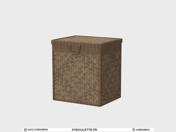 Sims 4 — Millennial - Wicker Side table by Syboubou — Wicker side table or night stand.