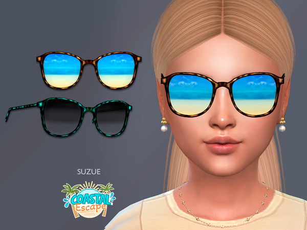 Sims 4 — Beach Sunglasses Child by Suzue — New Mesh (Suzue)