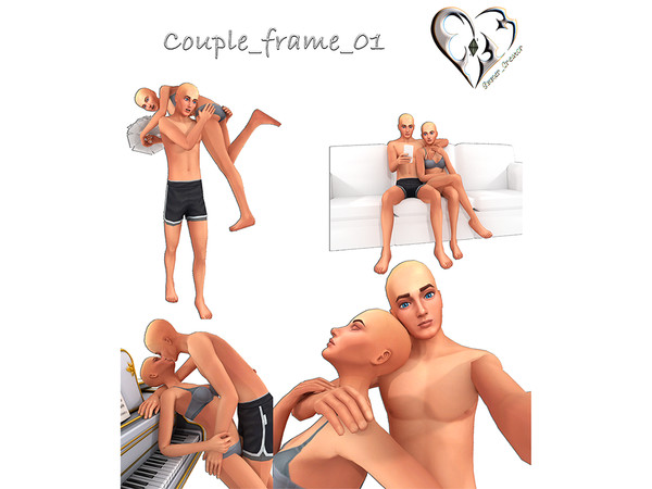 Sims 4 — Couple frame I by Simmer_creator9 — Couple frame 01 Couple pose pack (4 Poses) Note: phone , flowers Teleporter