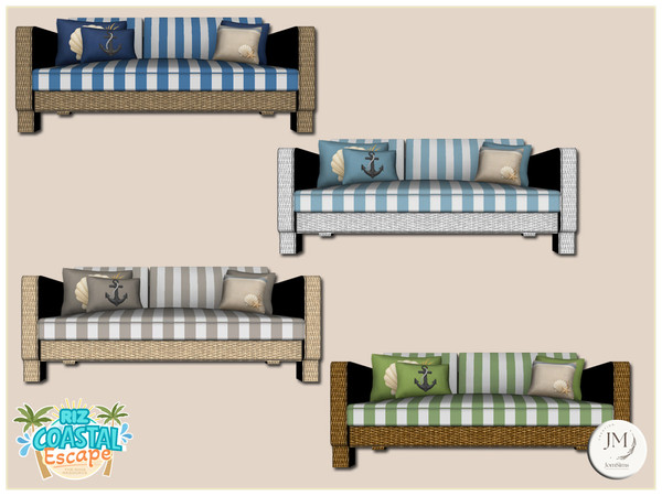 Sims 4 — Jomsims riz coastal escape loveseat by jomsims — Riz coastal escape 1_2_3 For our collection, Riz Coastal Escape