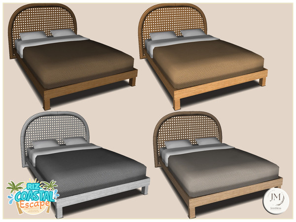 Sims 4 — Jomsims riz coastal escape3 bed by jomsims — Riz coastal escape 1_2_3 For our collection, Riz Coastal Escape