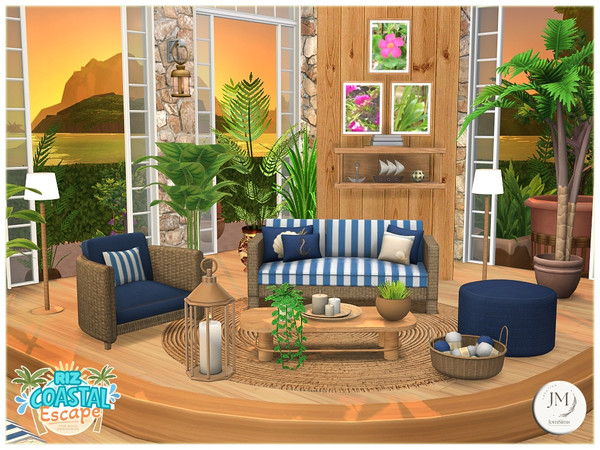 Sims 4 — riz coastal escape1 lounge by jomsims — Riz coastal escape 1_2_3 For our collection, Riz Coastal Escape
